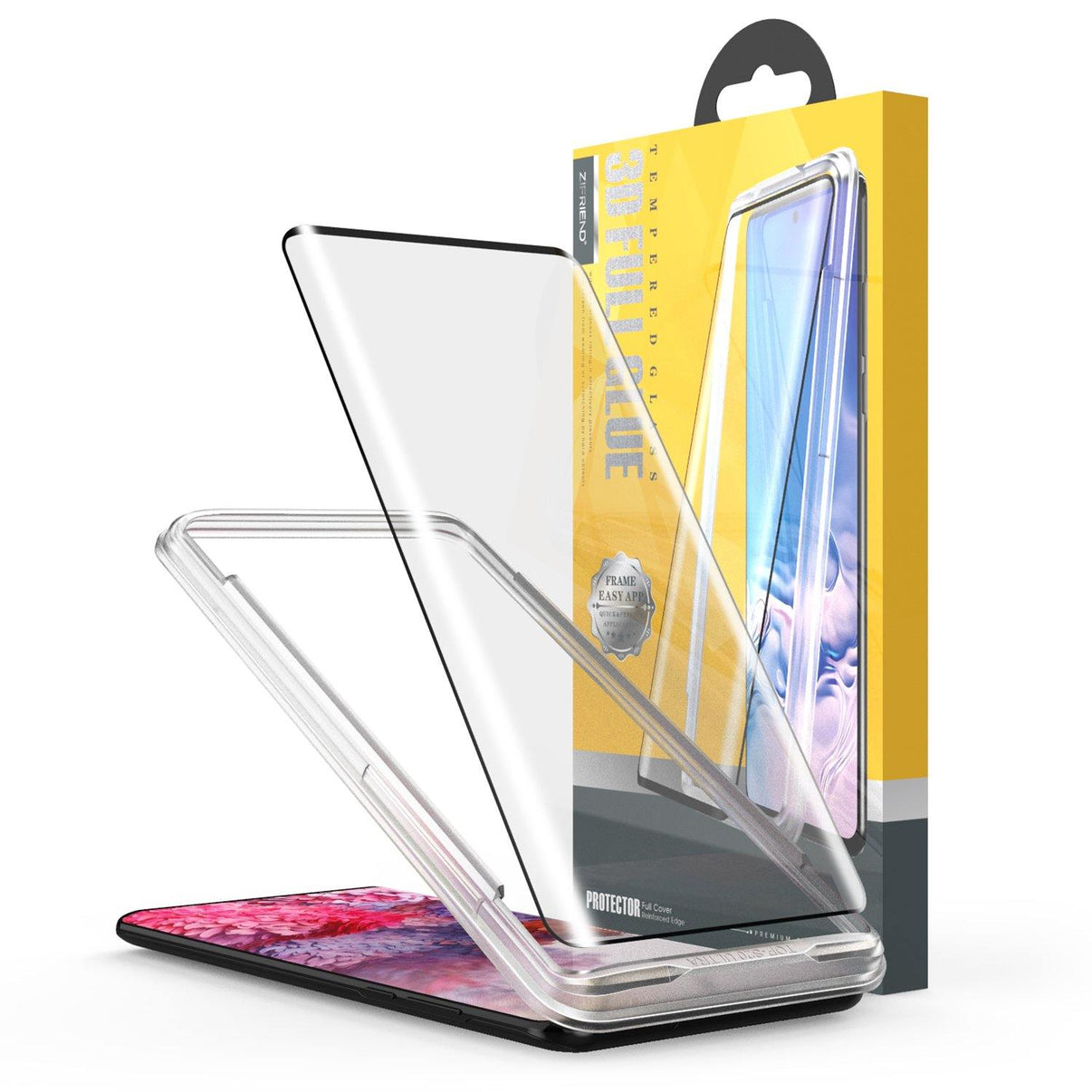 Premium 3D Full Glue Full Cover Tempered Glass with Frame Applicator 3D Full Glue Glass with Applicator zifriend