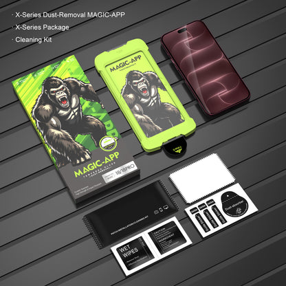 X Series Dust-Removal EASY APP Screen Protector Tempered Glass For IPHONE Duo