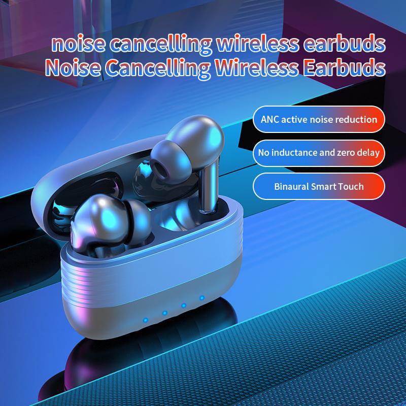 EJ10008 BT 5.0 active noise cancelling ANC TWS earphones earbuds true wireless touch control gaming HiFi ear buds headphones headset