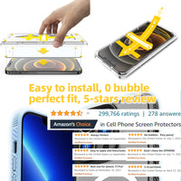 Premium Crystal 2.5D Tempered Glass for iPhone with Easy Applicator