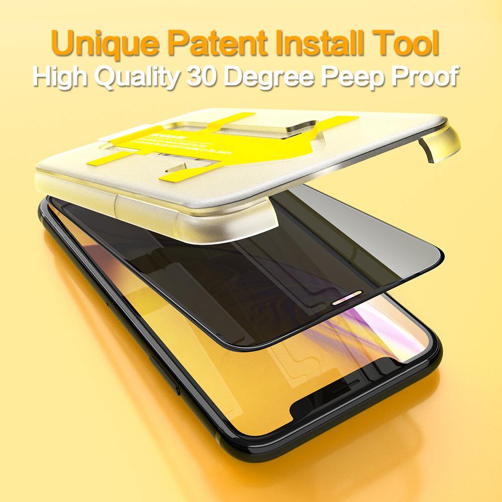 3D Privacy Full Cover Glass for iPhone with Applicator 3D Privacy Full Cover Glass with Applicator zifriend 