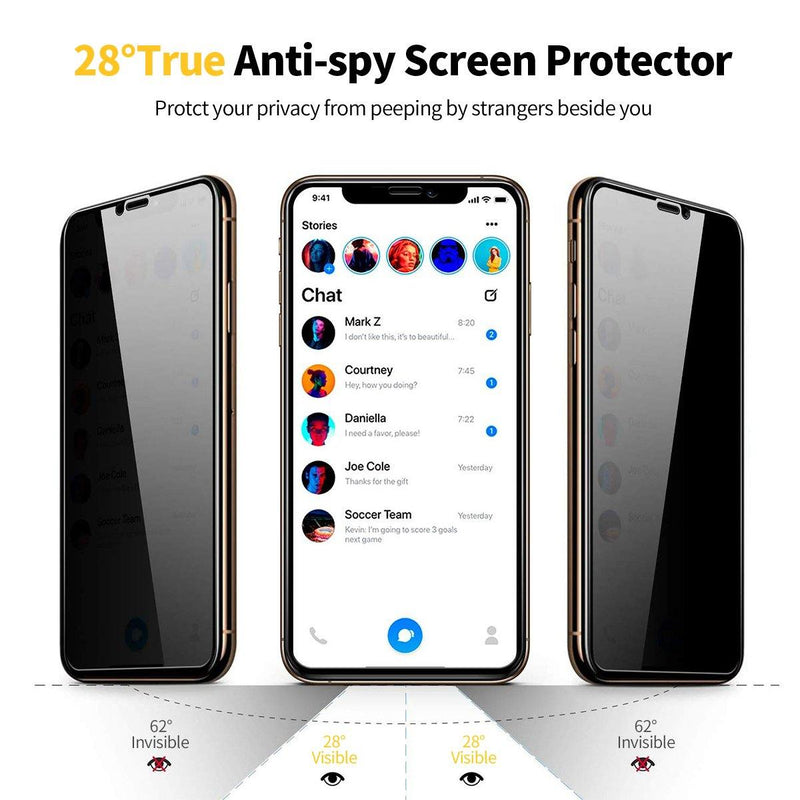 2.5D Anti Spy Privacy Tempered Glass Screen Protector - ZIFRIEND