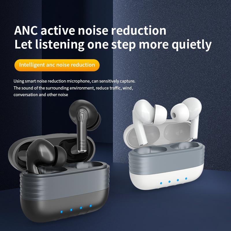 EJ10008 BT 5.0 active noise cancelling ANC TWS earphones earbuds true wireless touch control gaming HiFi ear buds headphones headset