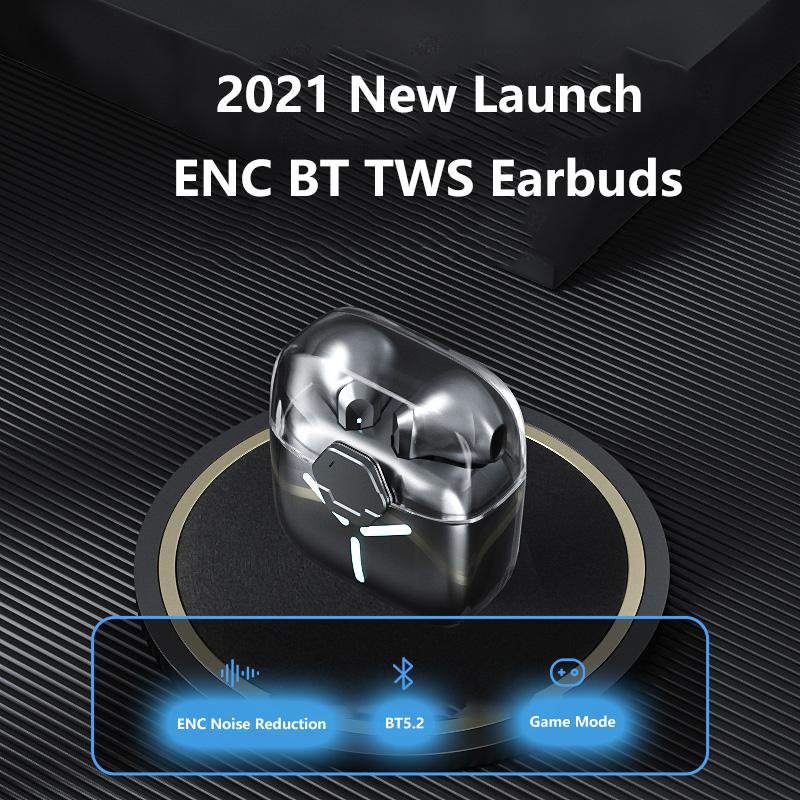 EJ30008 BT 5.2 LED ENC TWS earphones earbuds true wireless touch control waterproof gaming HiFi ear buds headphones headset