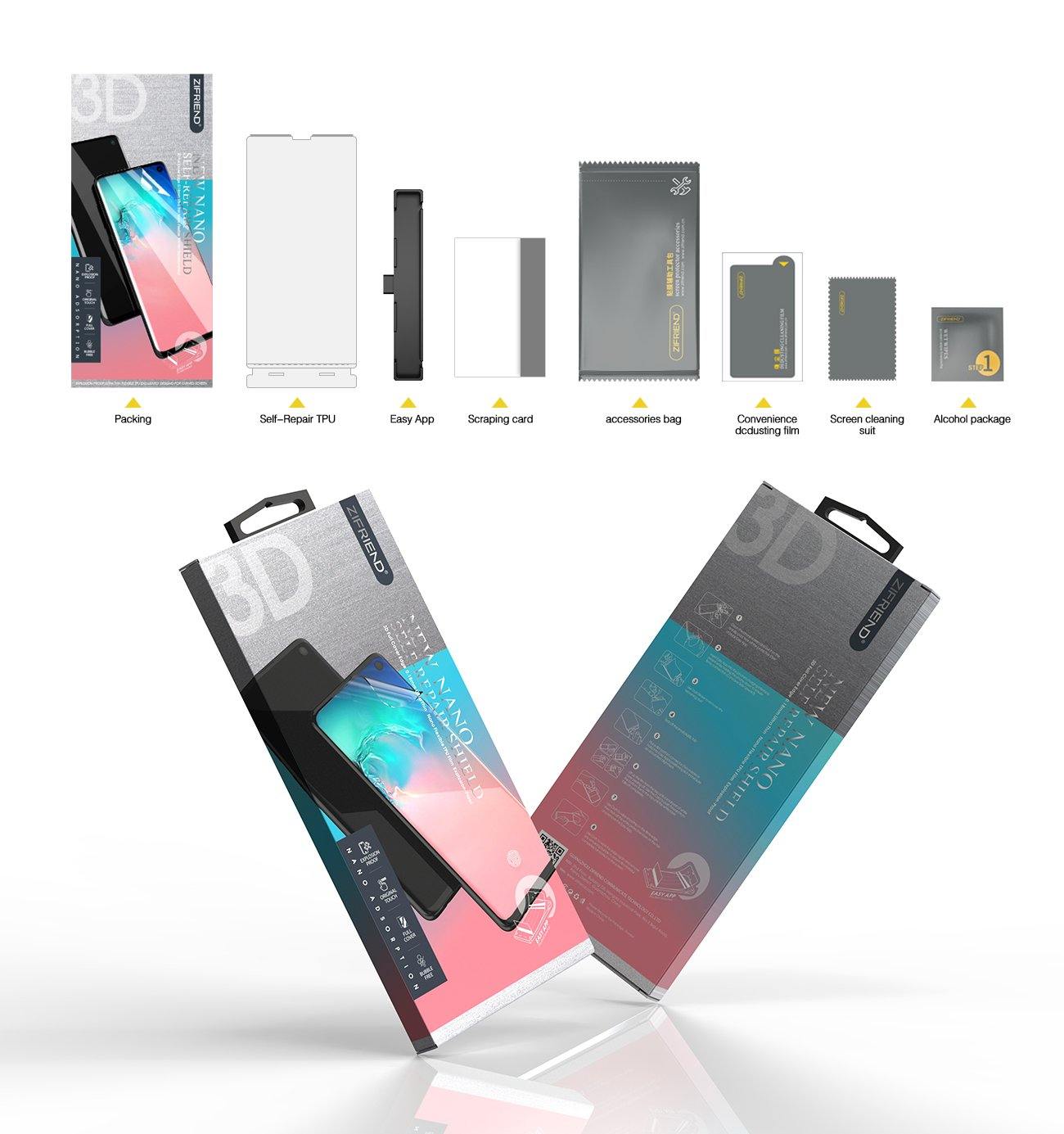 Self-healing Nano TPU Shield Screen Protector with Applicator Tool Nano Self-repair TPU Shield with Applicator zifriend 